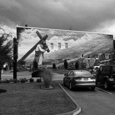 Christ with Cross Mural  Georgetown OH  2023